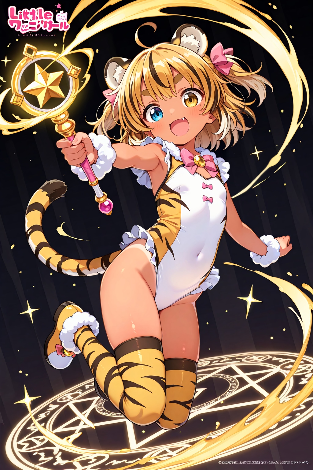 黒と黄のケモミミ魔法少女