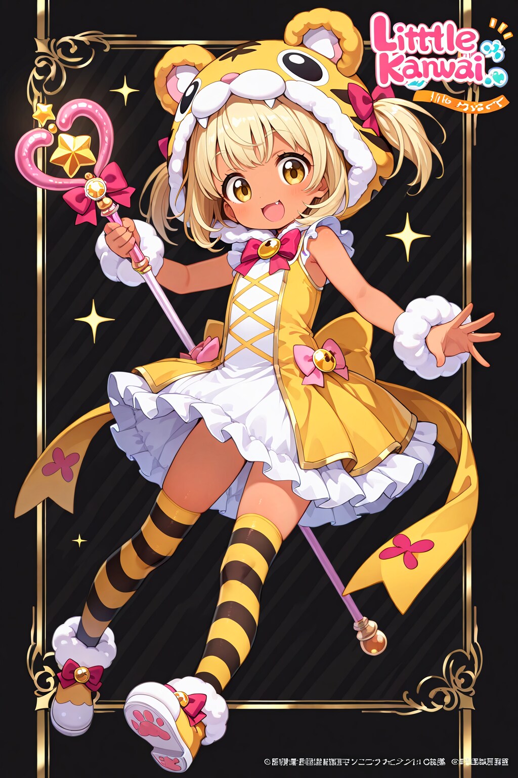 黒と黄のケモミミ魔法少女