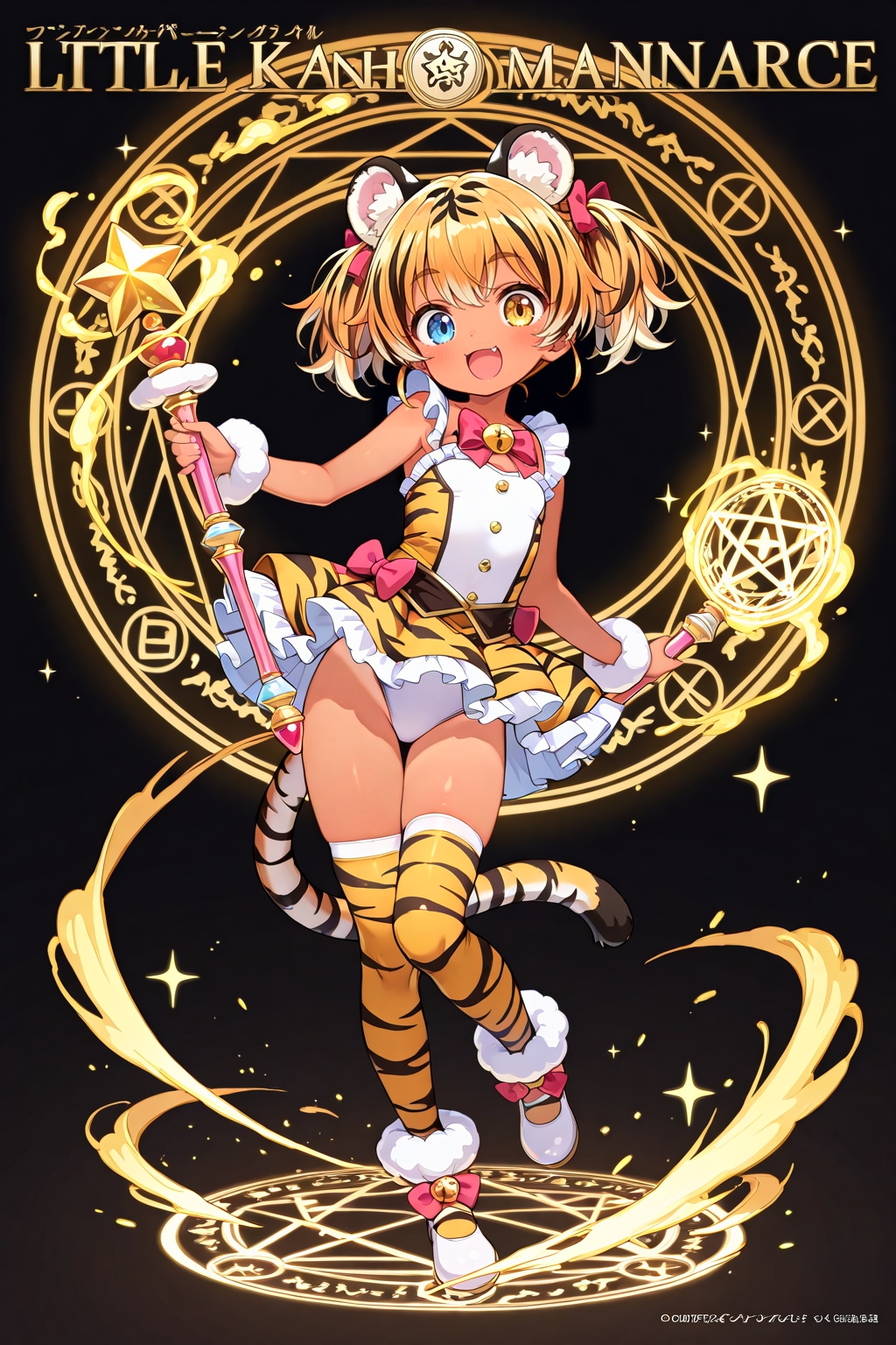 黒と黄のケモミミ魔法少女