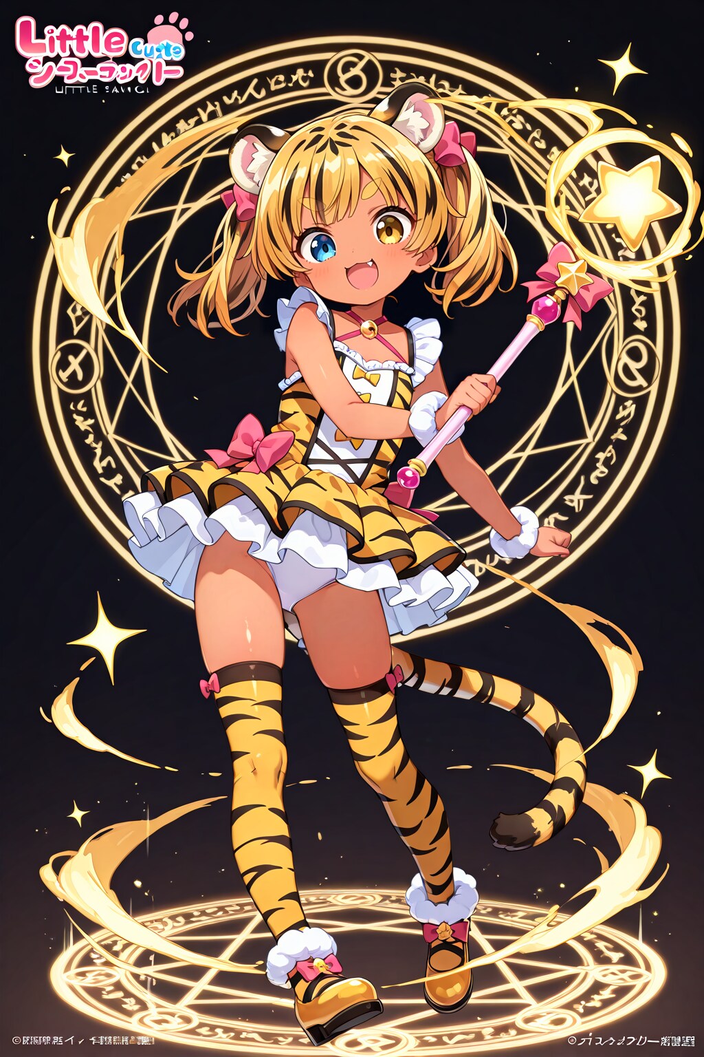 黒と黄のケモミミ魔法少女