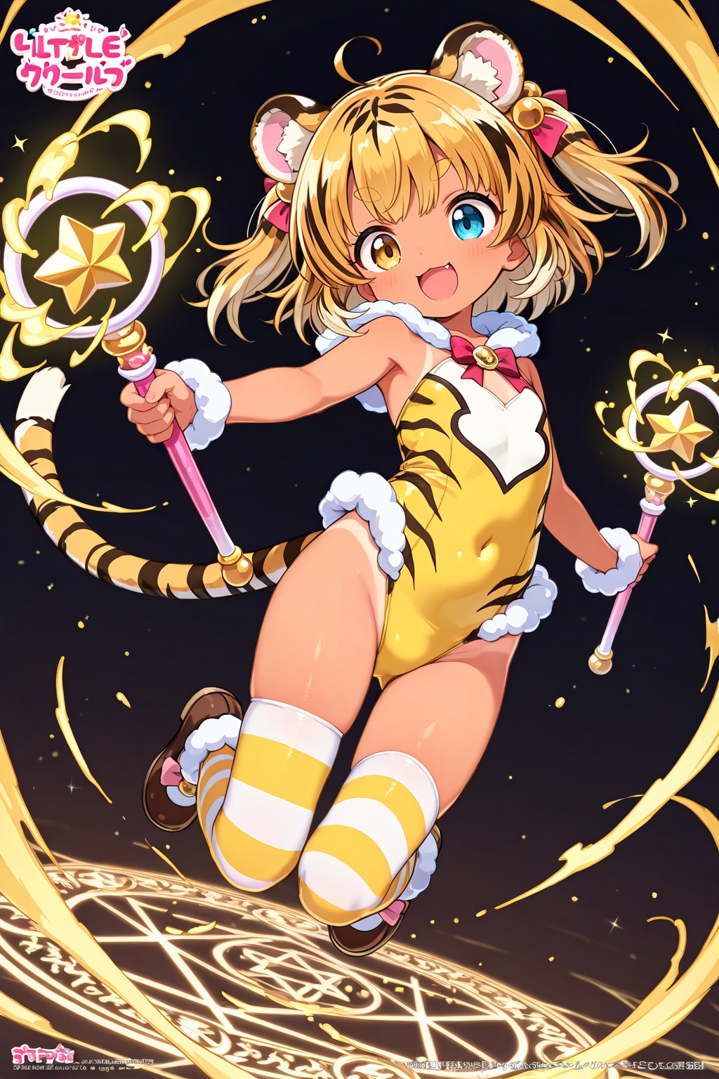 黒と黄のケモミミ魔法少女