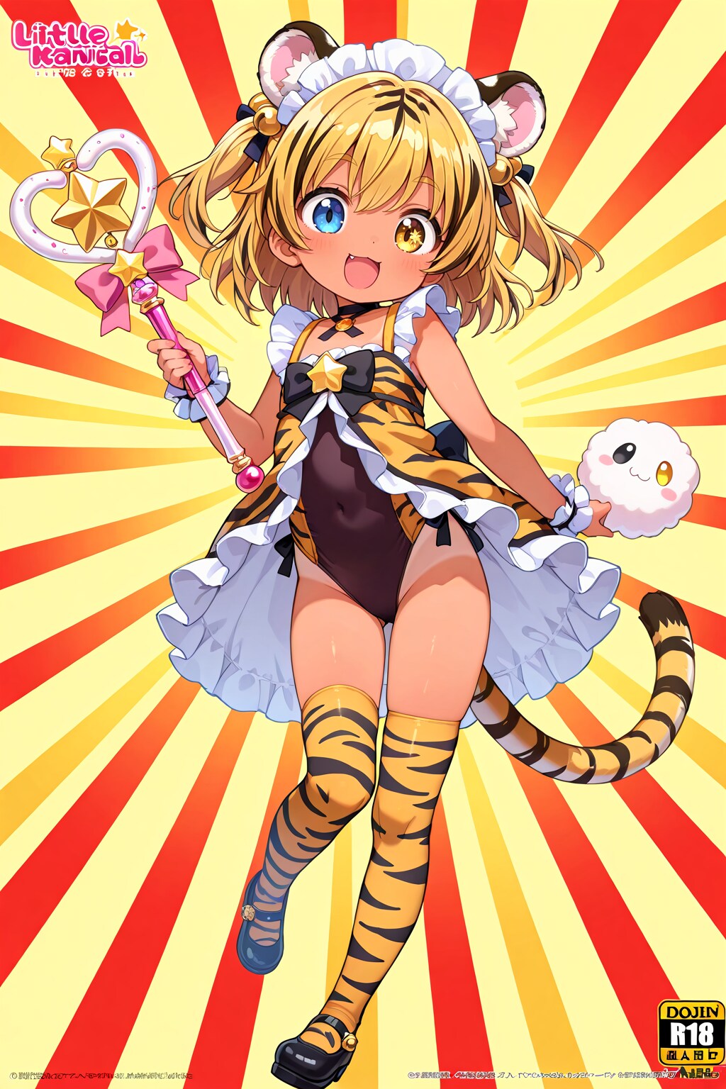 黒と黄のケモミミ魔法少女