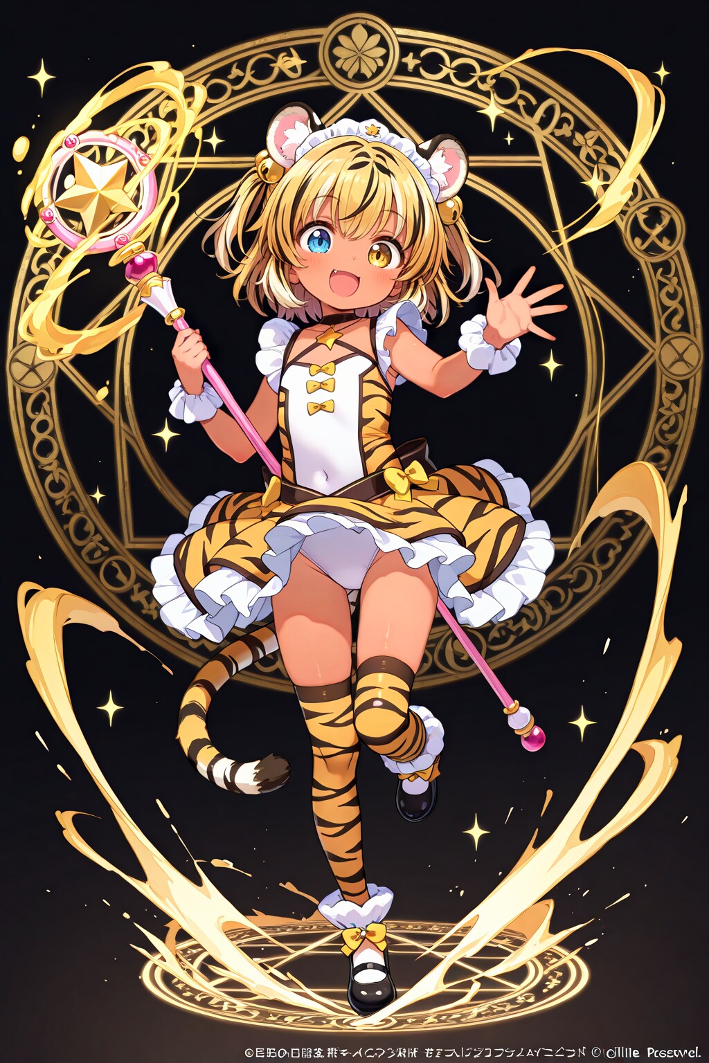 黒と黄のケモミミ魔法少女