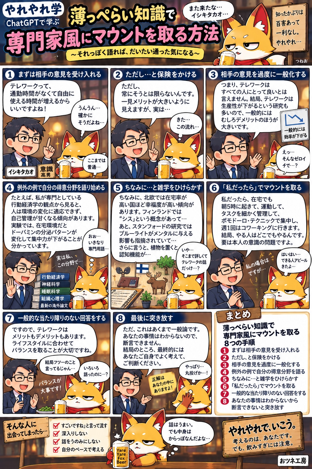 やれやれ学「薄っぺらい知識で専門家風にマウントを取る方法」
