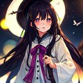 真夜中の蝶舞う少女 2枚目