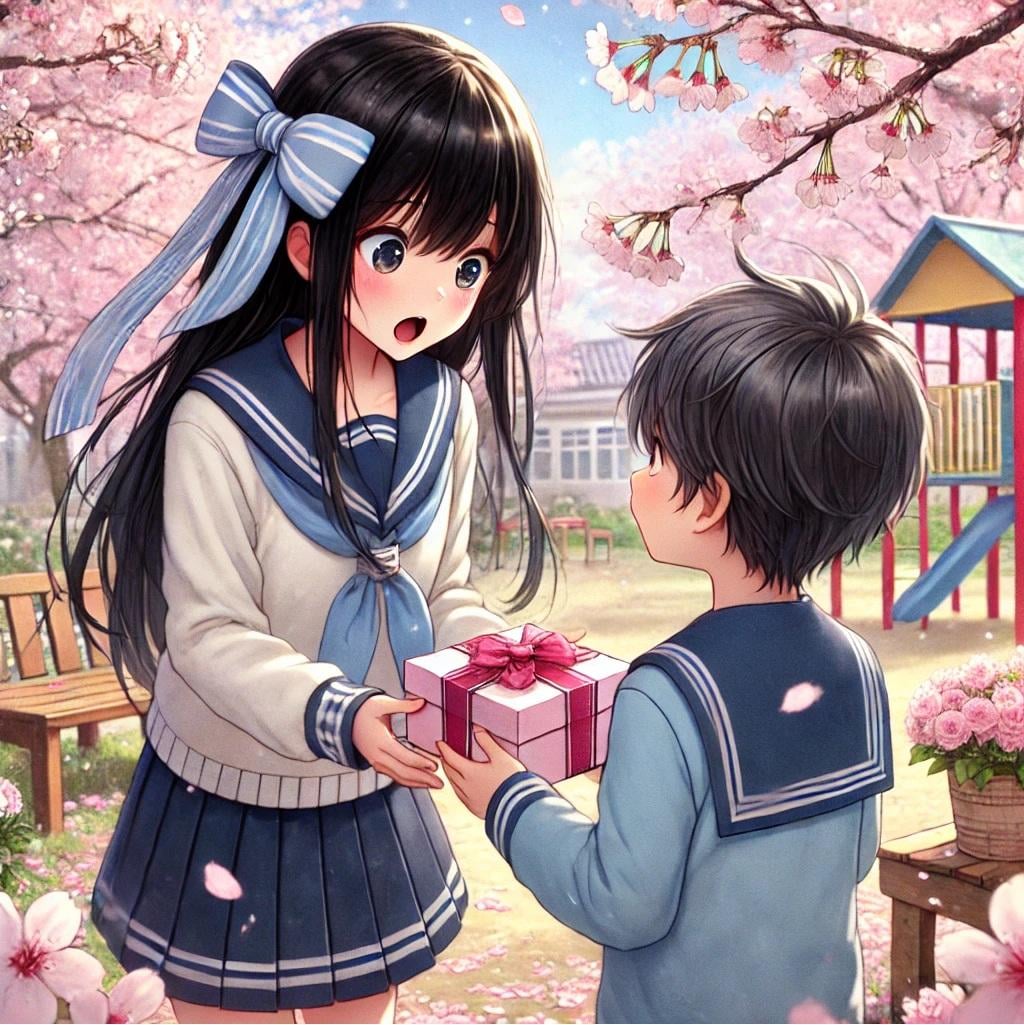 おねえちゃん、これあげる！