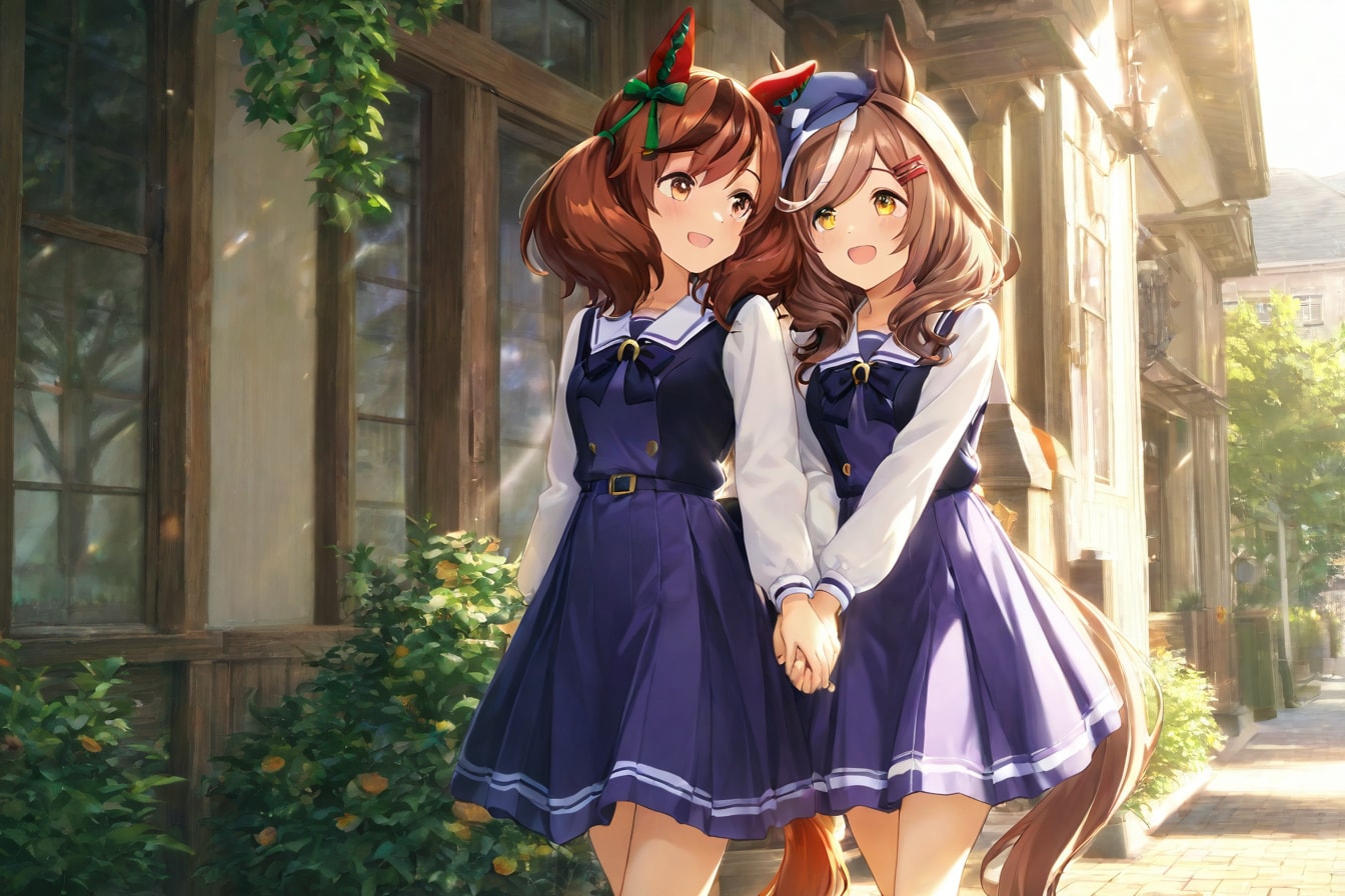 仲の良い2人 | の人気AIイラスト・グラビア