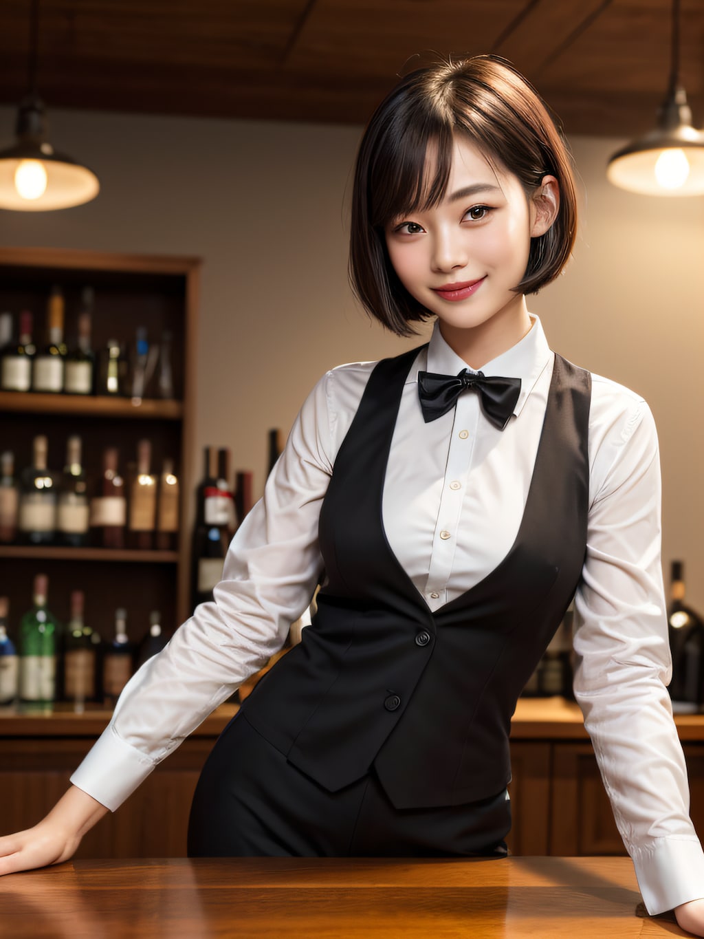 隠れ家的バーの看板娘