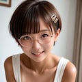 薄着の丸メガネ少女 11枚目