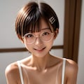 薄着の丸メガネ少女 7枚目