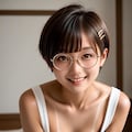 薄着の丸メガネ少女 12枚目