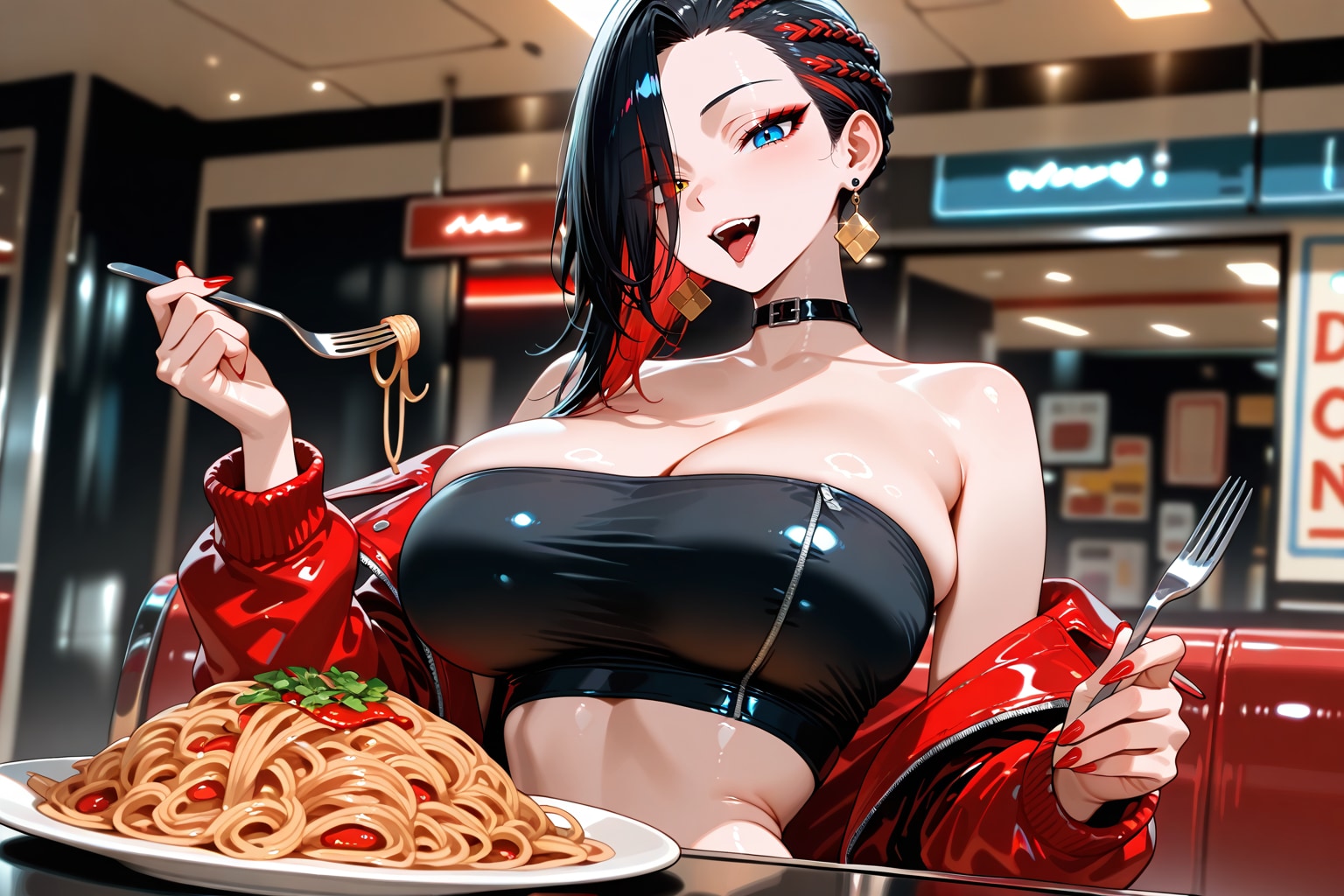 デカ盛りパスタデート
