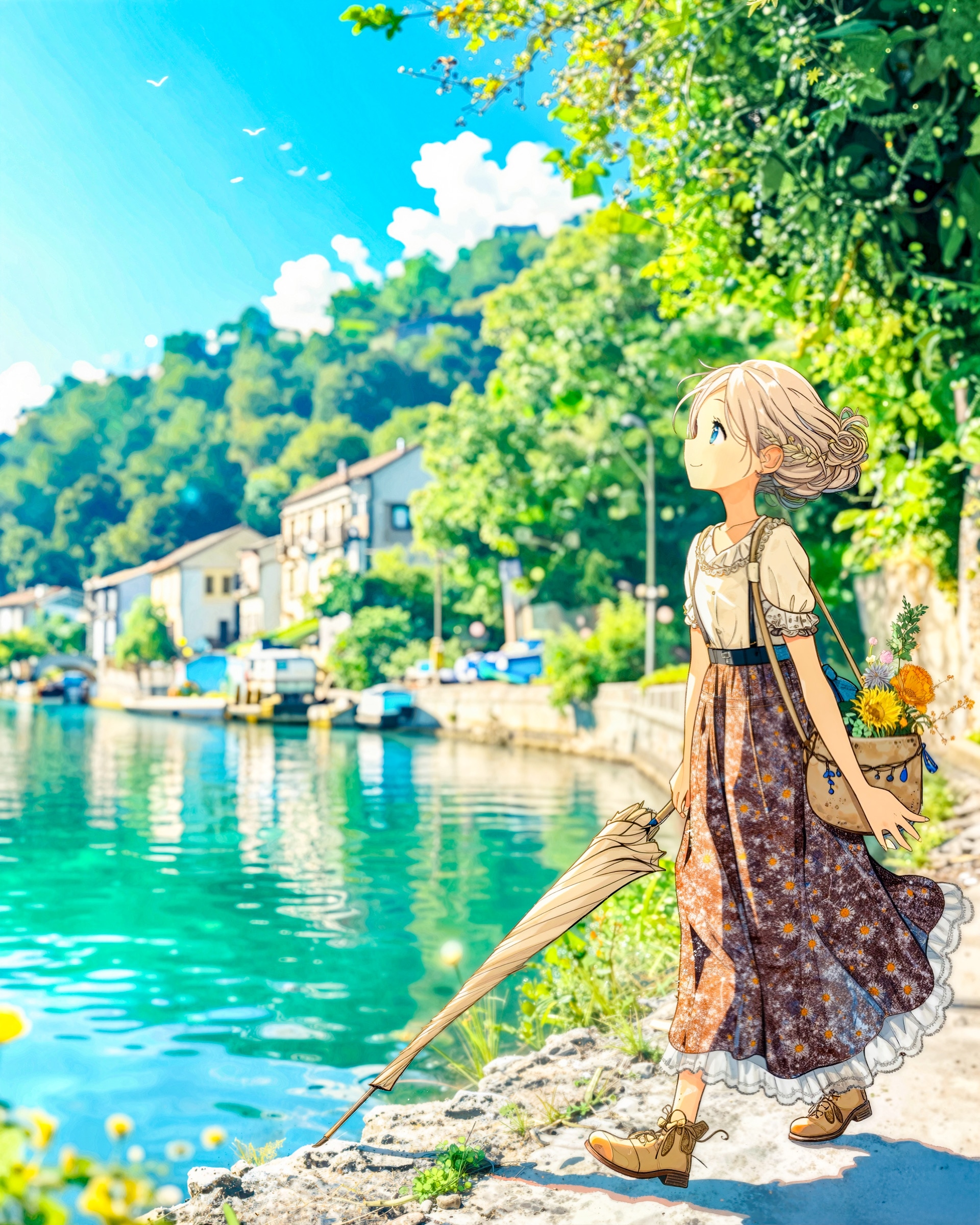 湖畔を歩く | の人気AIイラスト・グラビア