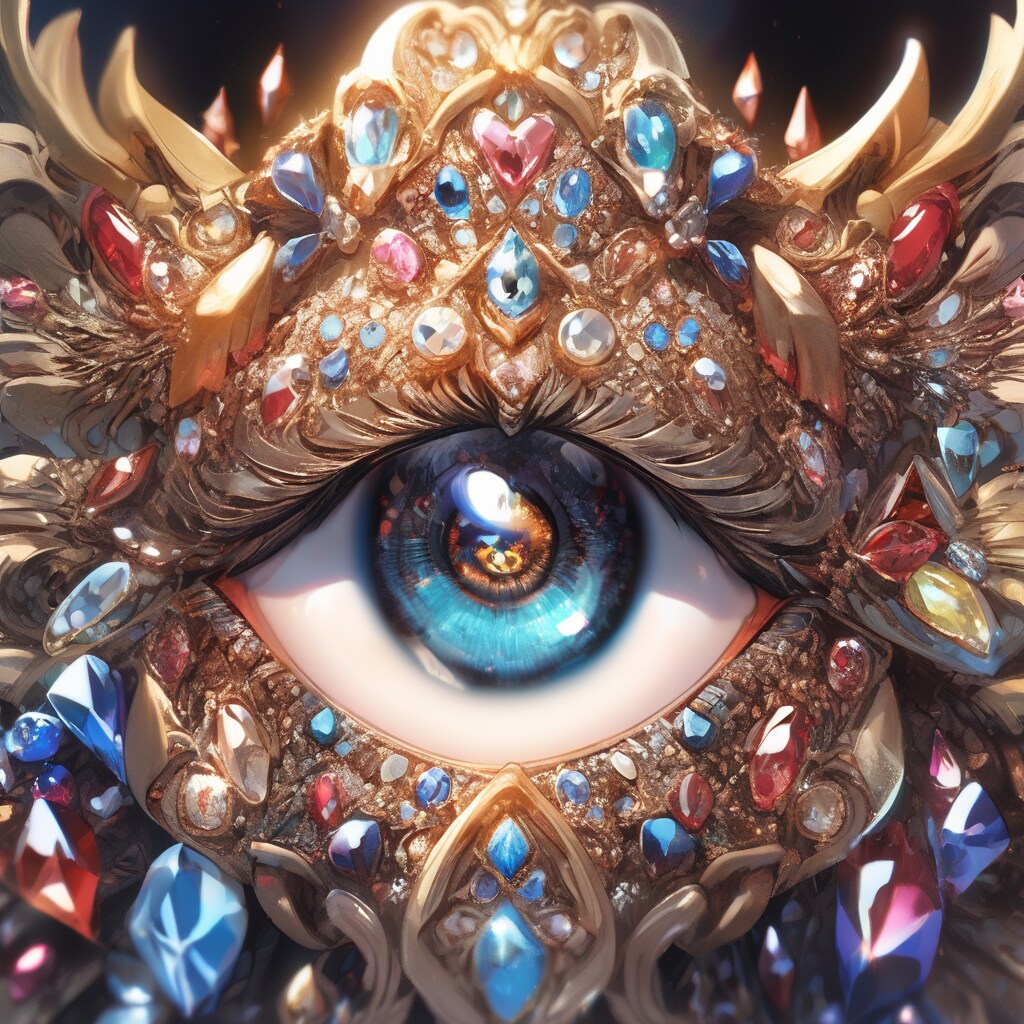 瞳と宝石のオブジェ | の人気AIイラスト・グラビア