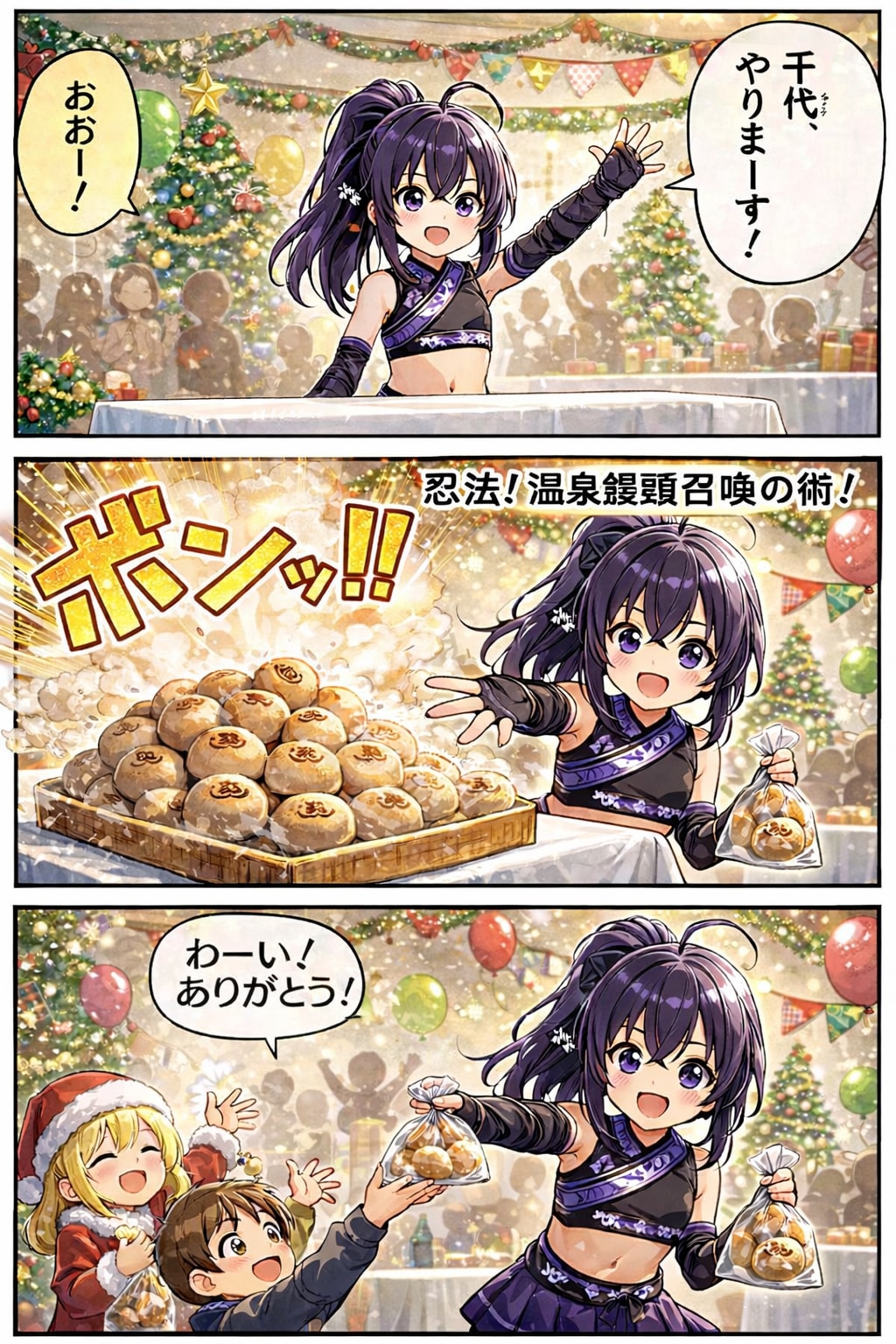 隠し芸？　温泉饅頭召喚！ | の人気AIイラスト・グラビア