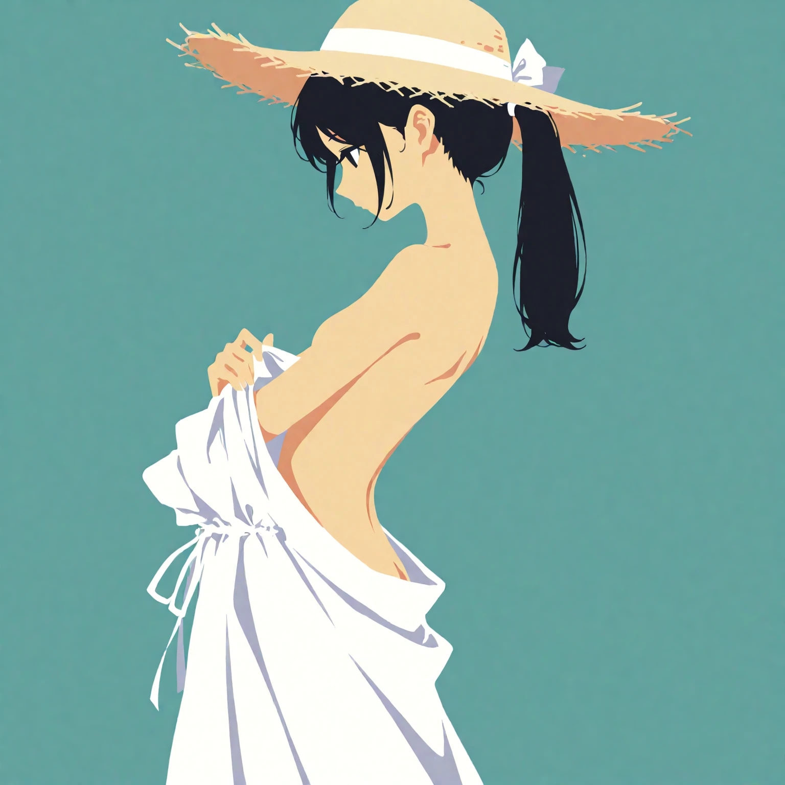 白ワンピと背中