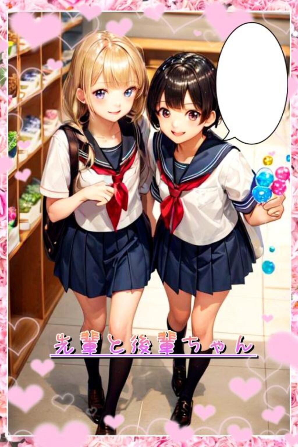 先輩と後輩ちゃん　1コマ