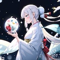 日本の伝統的な雪女 3枚目