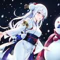 日本の伝統的な雪女 2枚目
