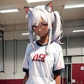 体操服の褐色猫娘 6枚目