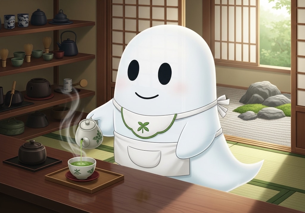 御茶を入れてくれるお化けさん
