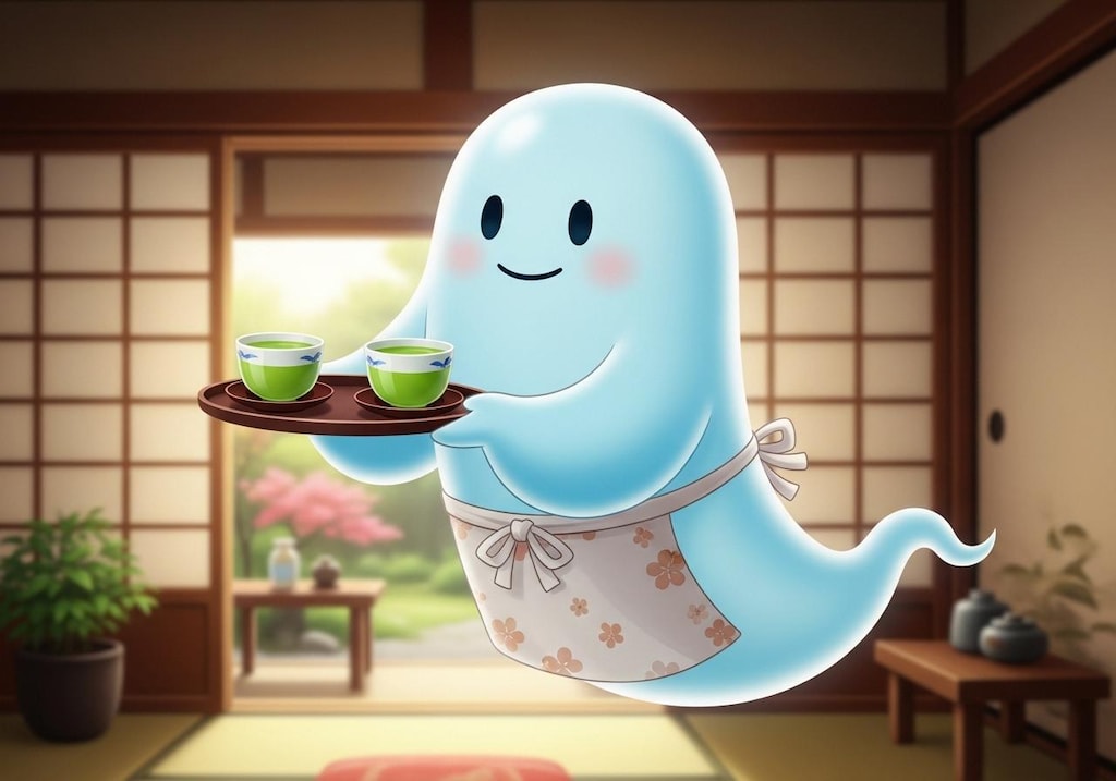 御茶を入れてくれるお化けさん