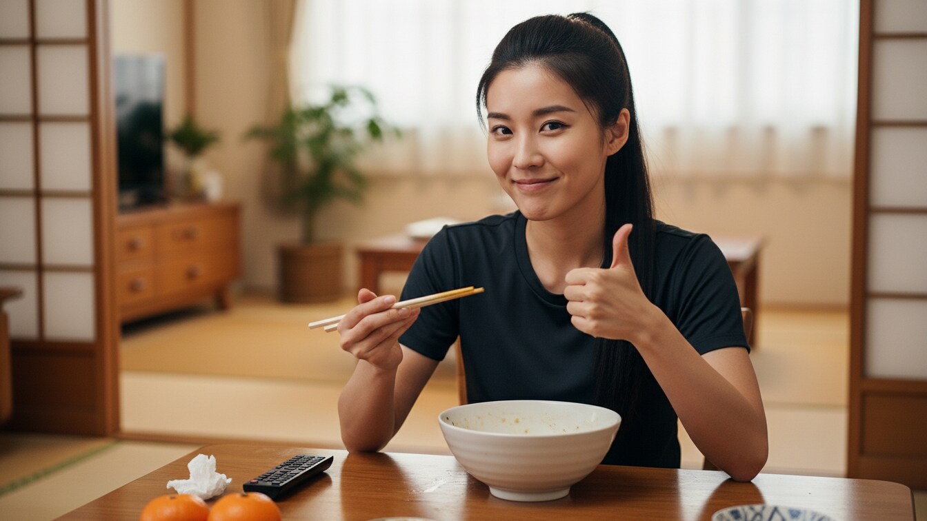年越しそば（大盛）完食！