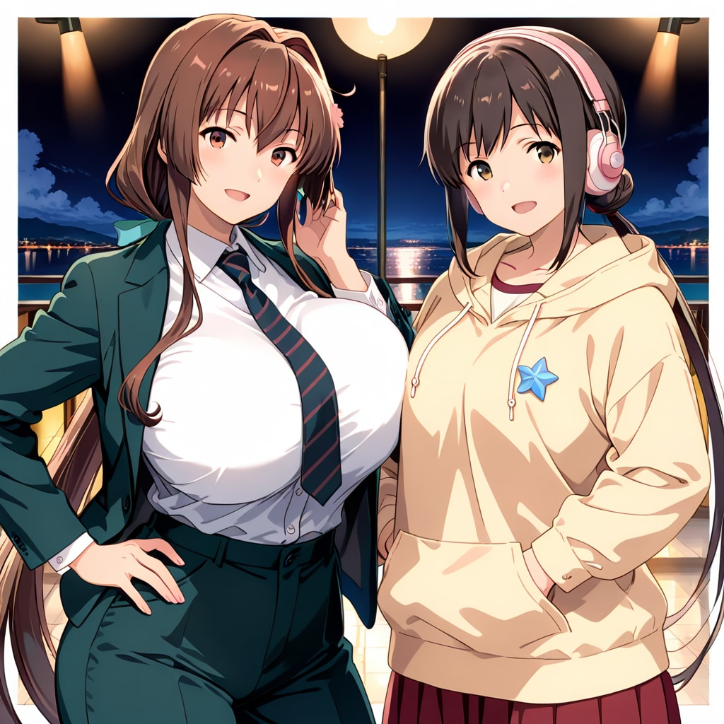 スーツママとパーカーの娘