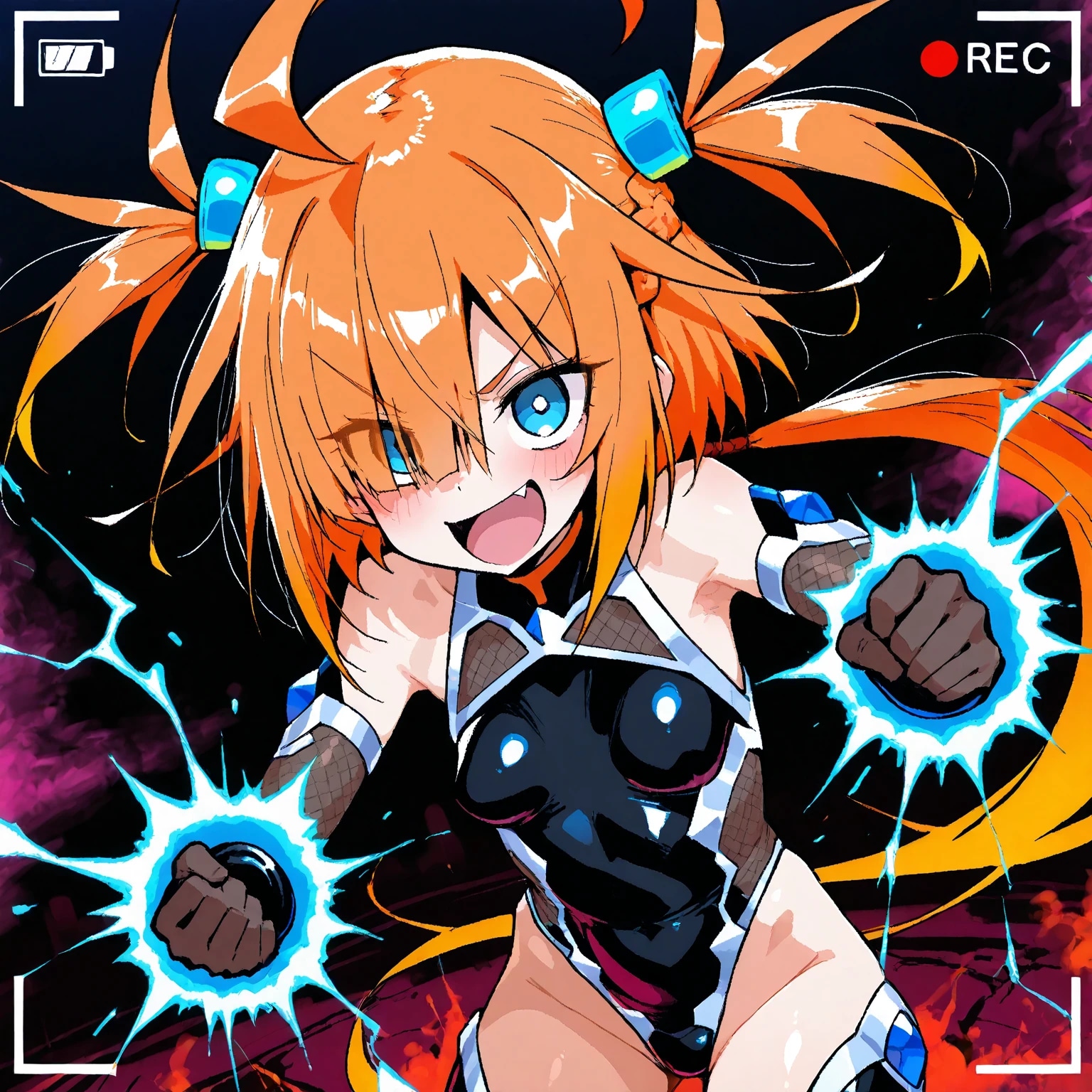 対魔忍スーツでヤル気満点の目隠れちゃん☆