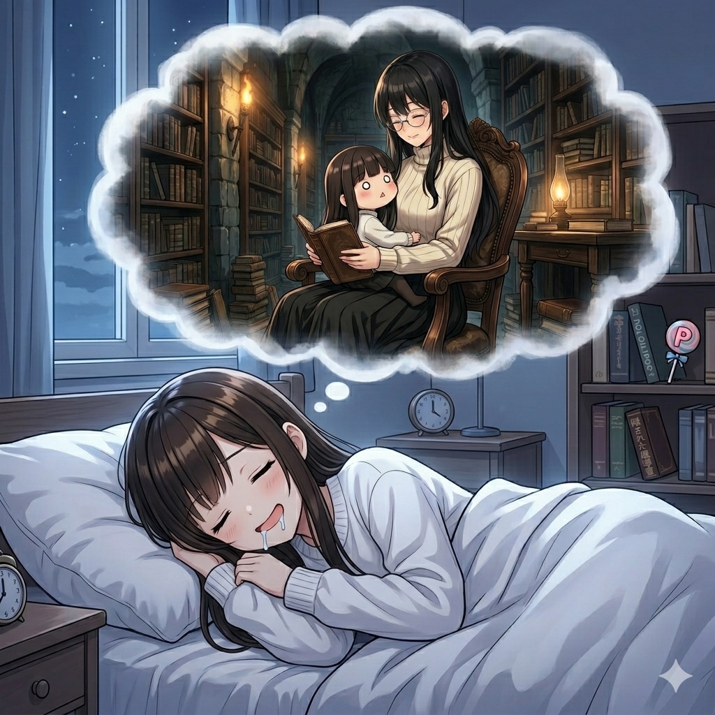 憧れのゆりさんの膝の上で