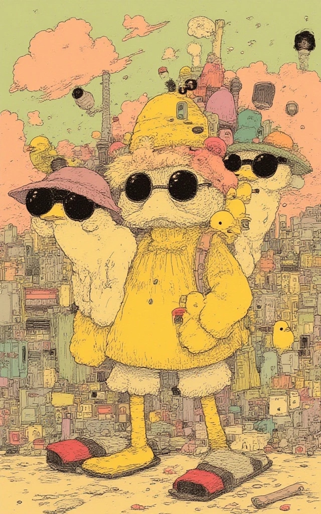 鳥族の住む街 | の人気AIイラスト・グラビア