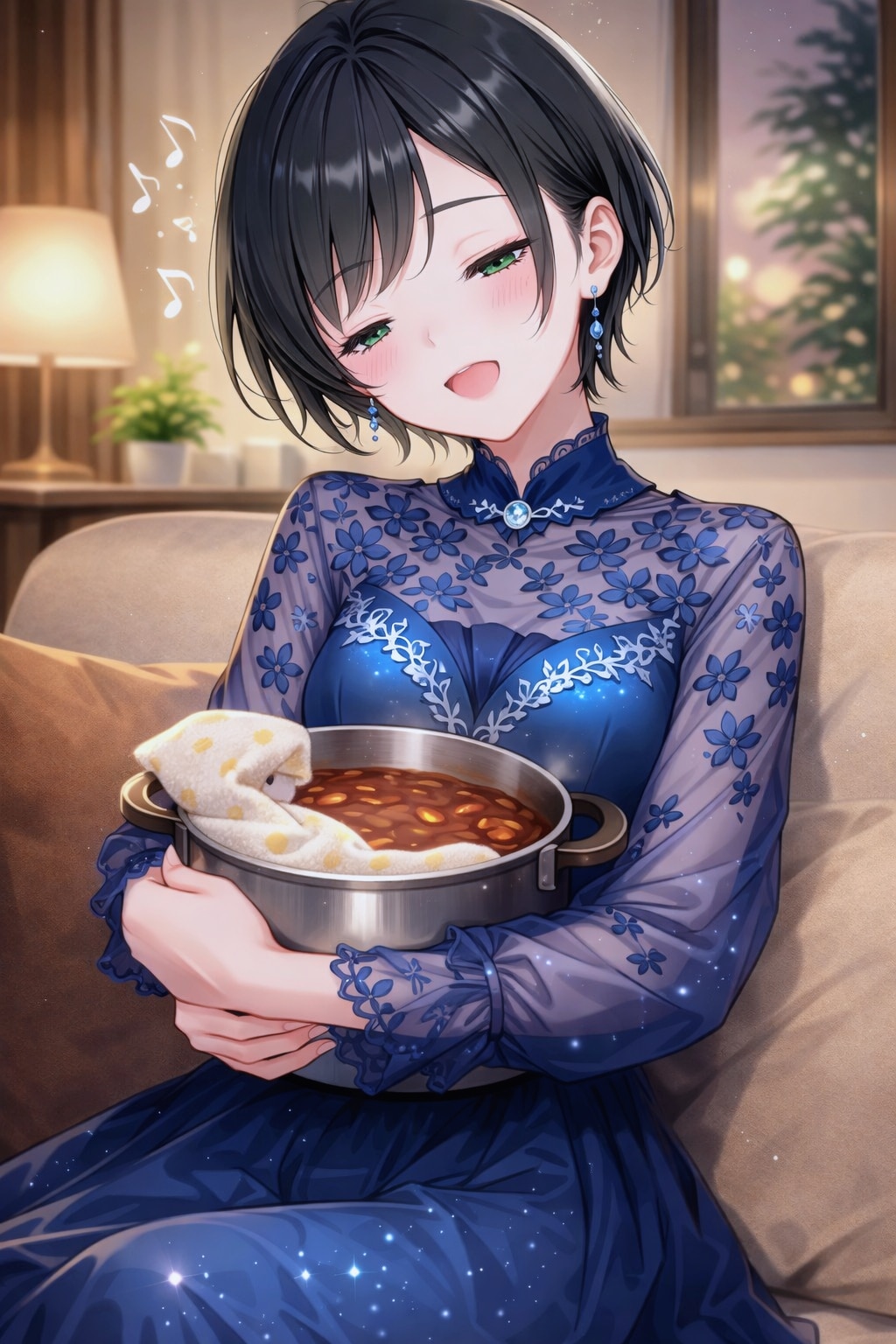 カレーを寝かせる藍音ちゃん