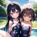 [呪文]メスガキ＋スク水 3枚目