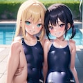 [呪文]メスガキ＋スク水 4枚目