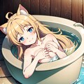 入浴中の猫耳娘。 4枚目