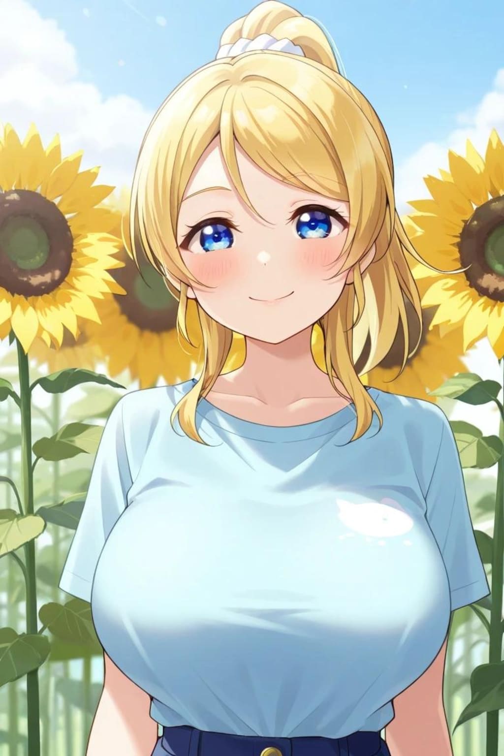 μ'sメンバーのおっぱいチャレンジ+α(絢瀬絵里編)