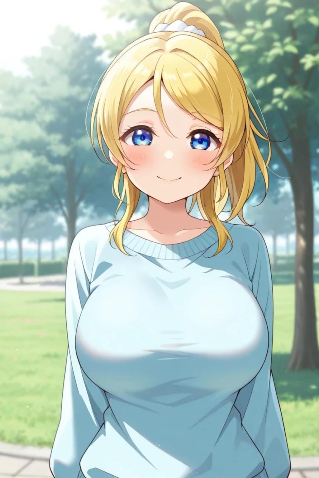 μ'sメンバーのおっぱいチャレンジ+α(絢瀬絵里編)