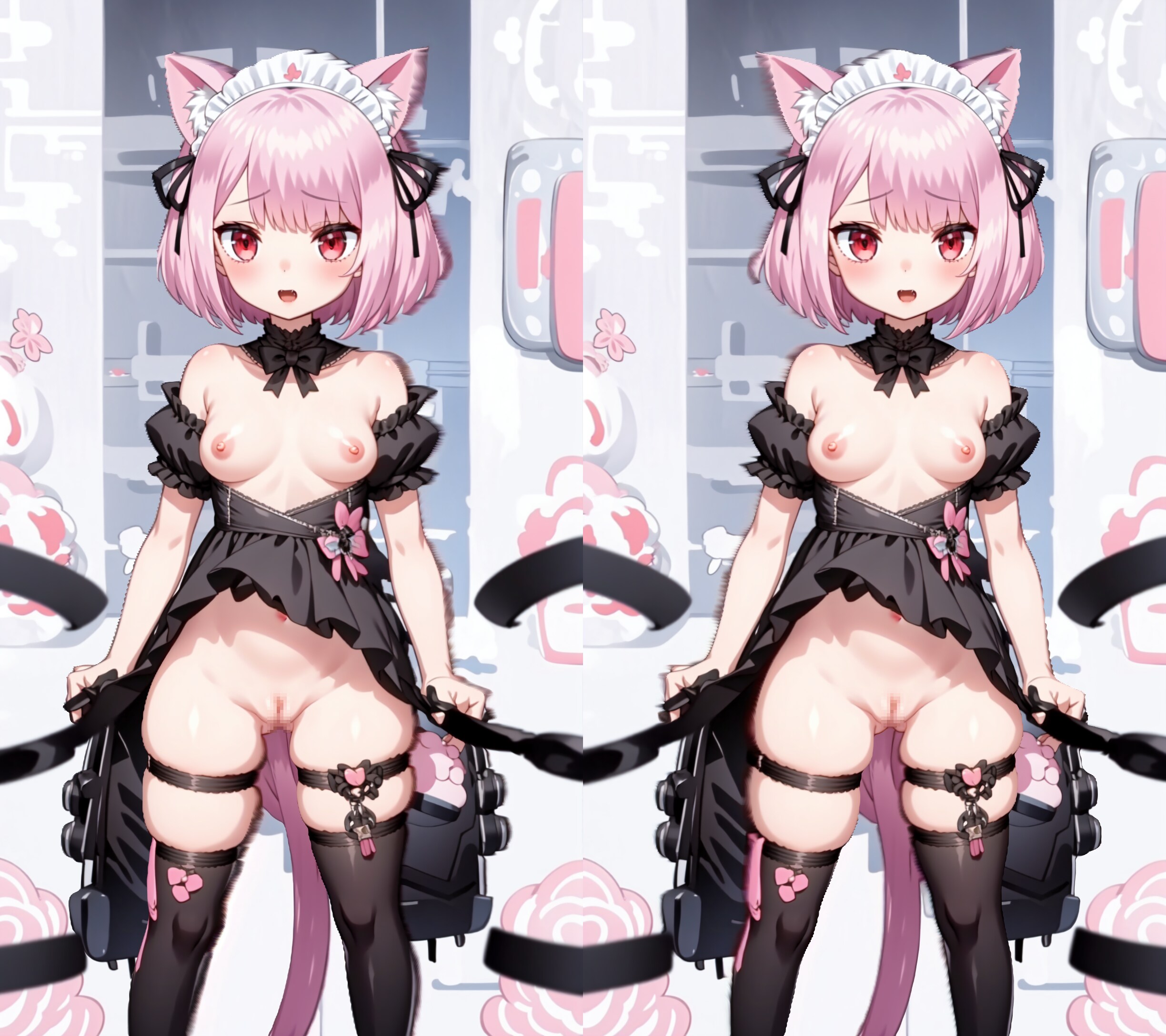 みけねこ　立体視画像　交差法3