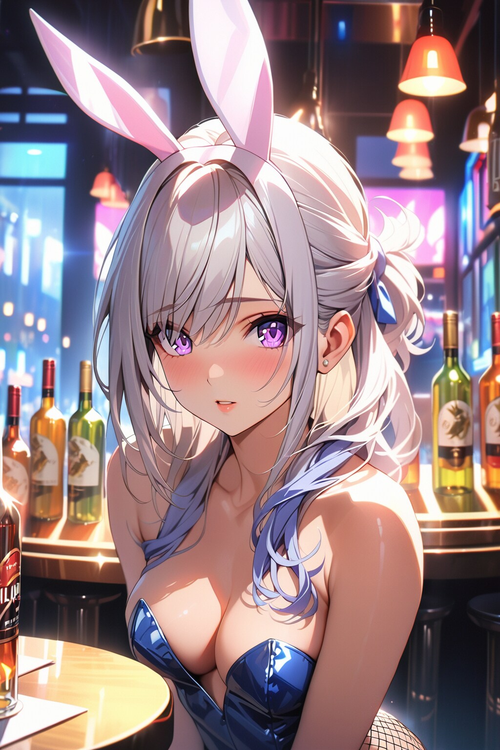 （５３９HQ）銀髪ちゃん、今日もバニー | の人気AIイラスト・グラビア