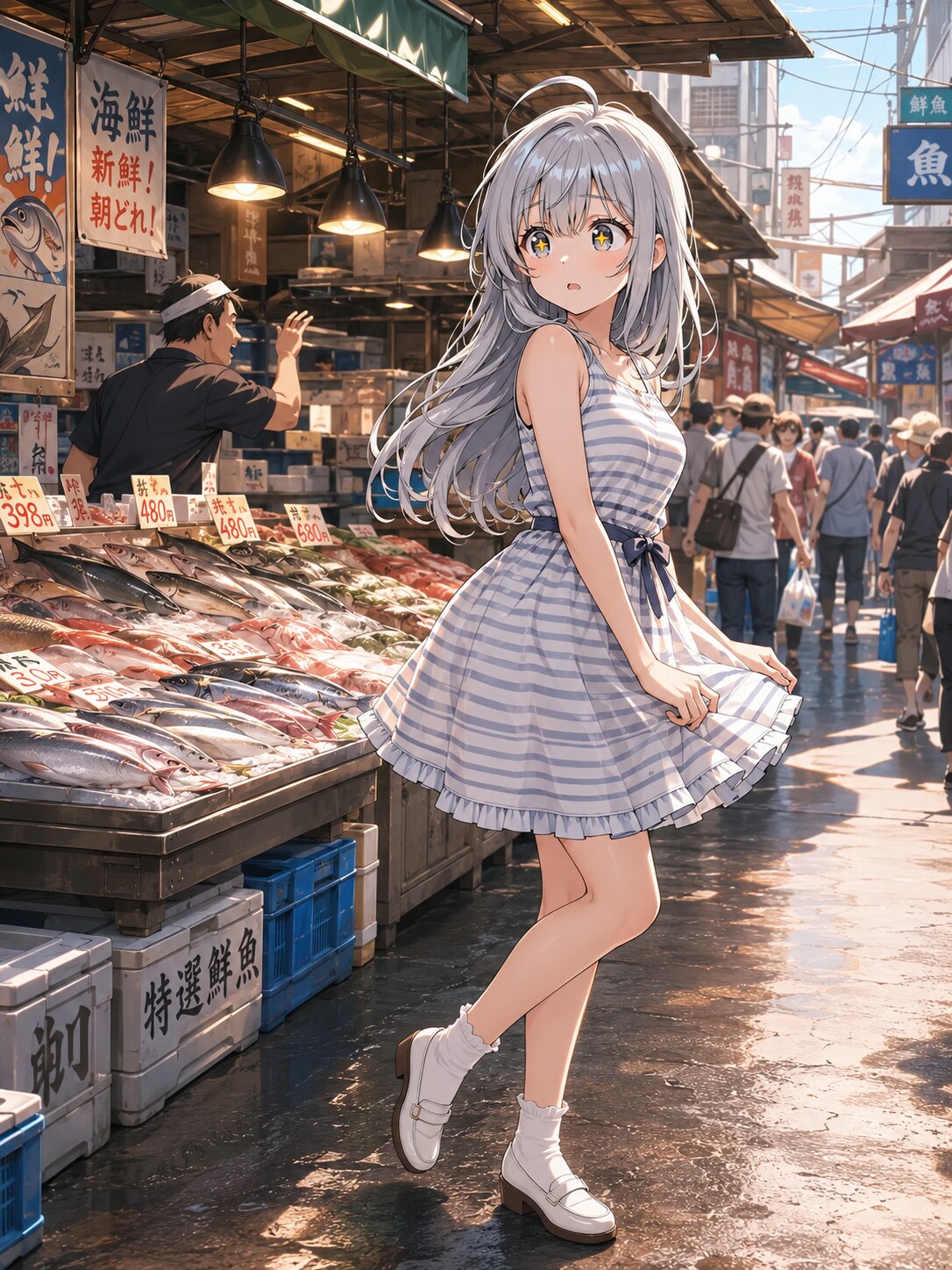 築地の朝騒ぎ