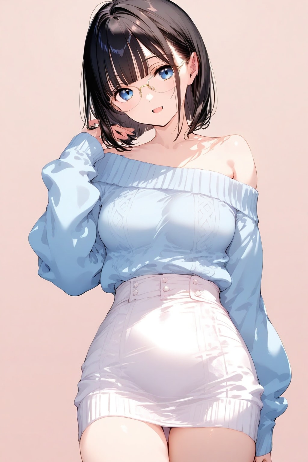 オフショルダーなメガネちゃん👓✨