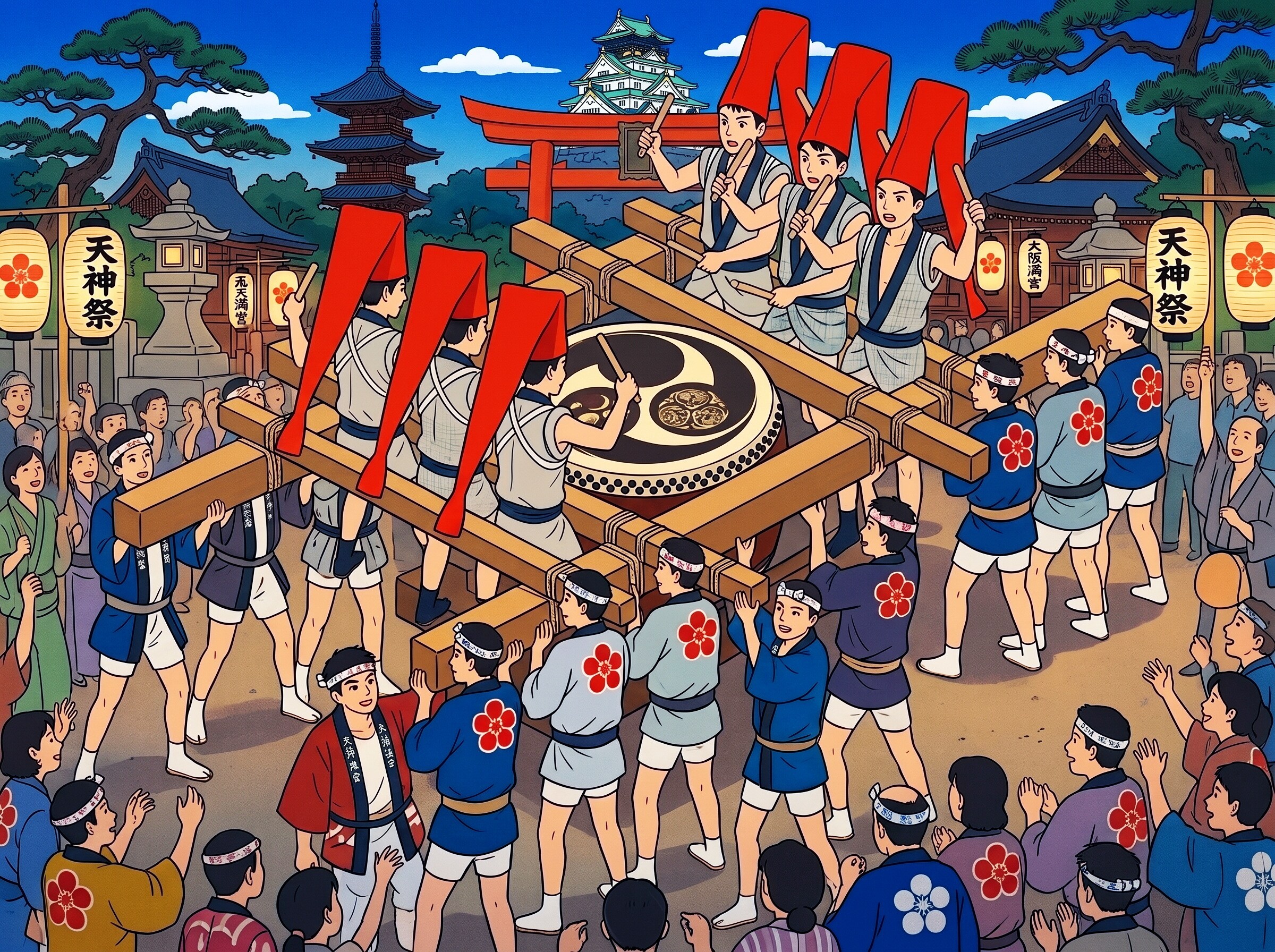 天神祭の太鼓台