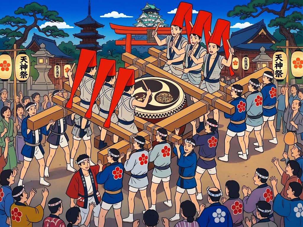 天神祭の太鼓台