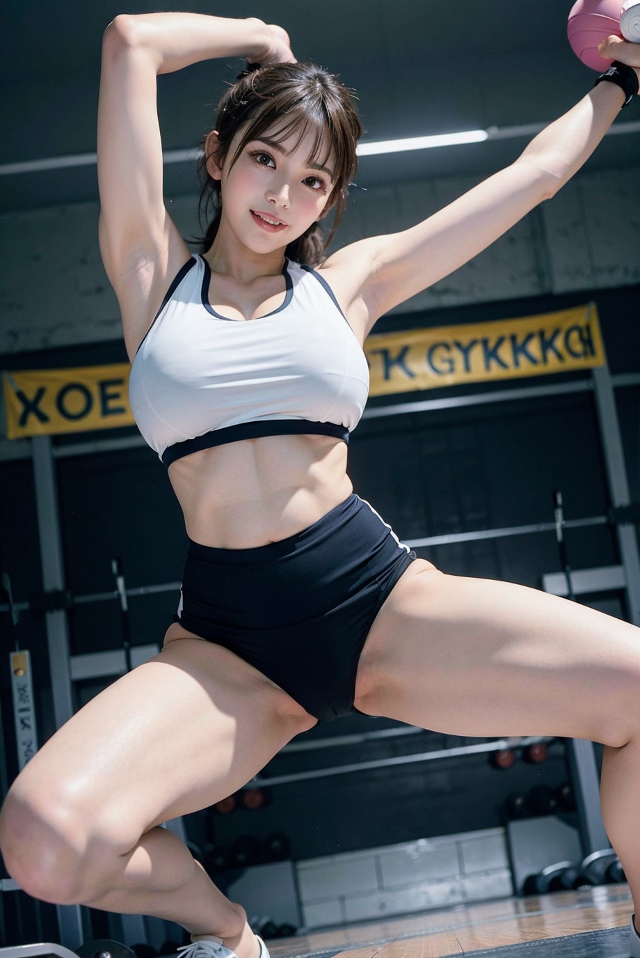 変なポーズ