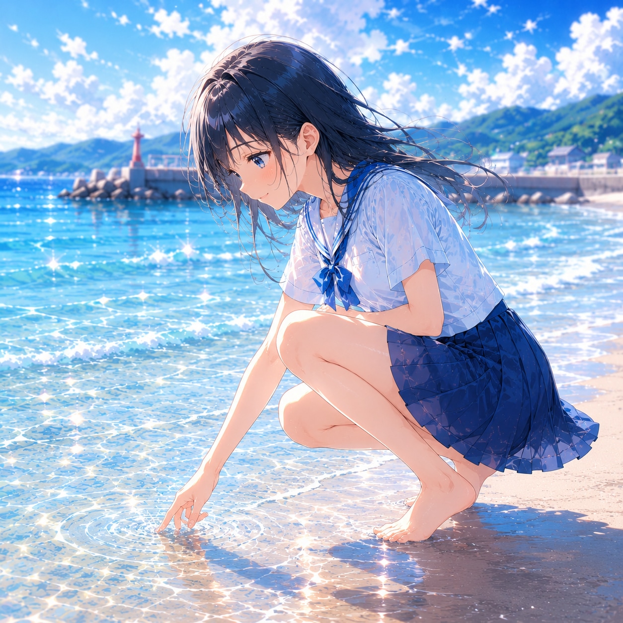 浜辺の少女