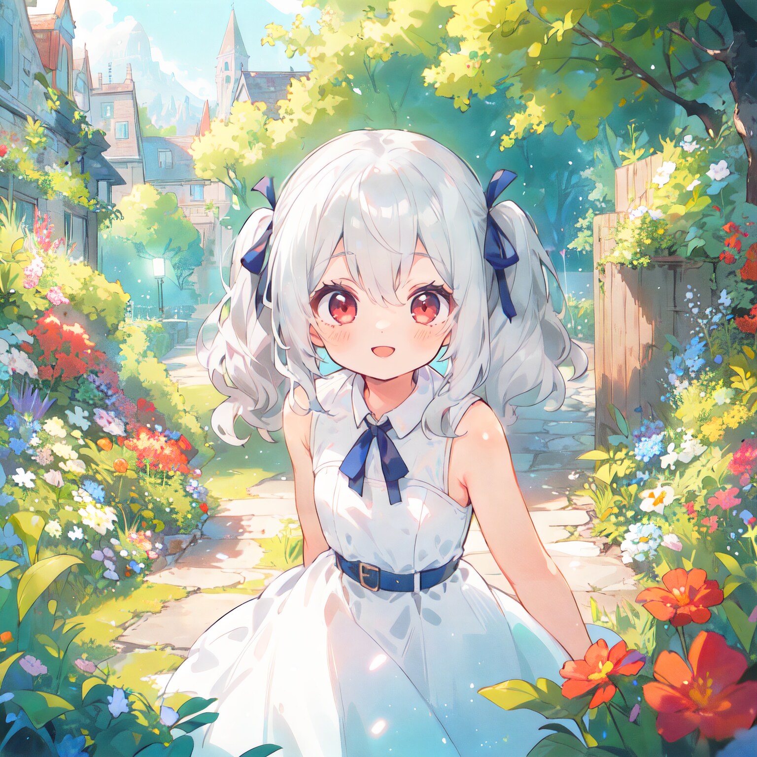 銀髪ツインテちゃん