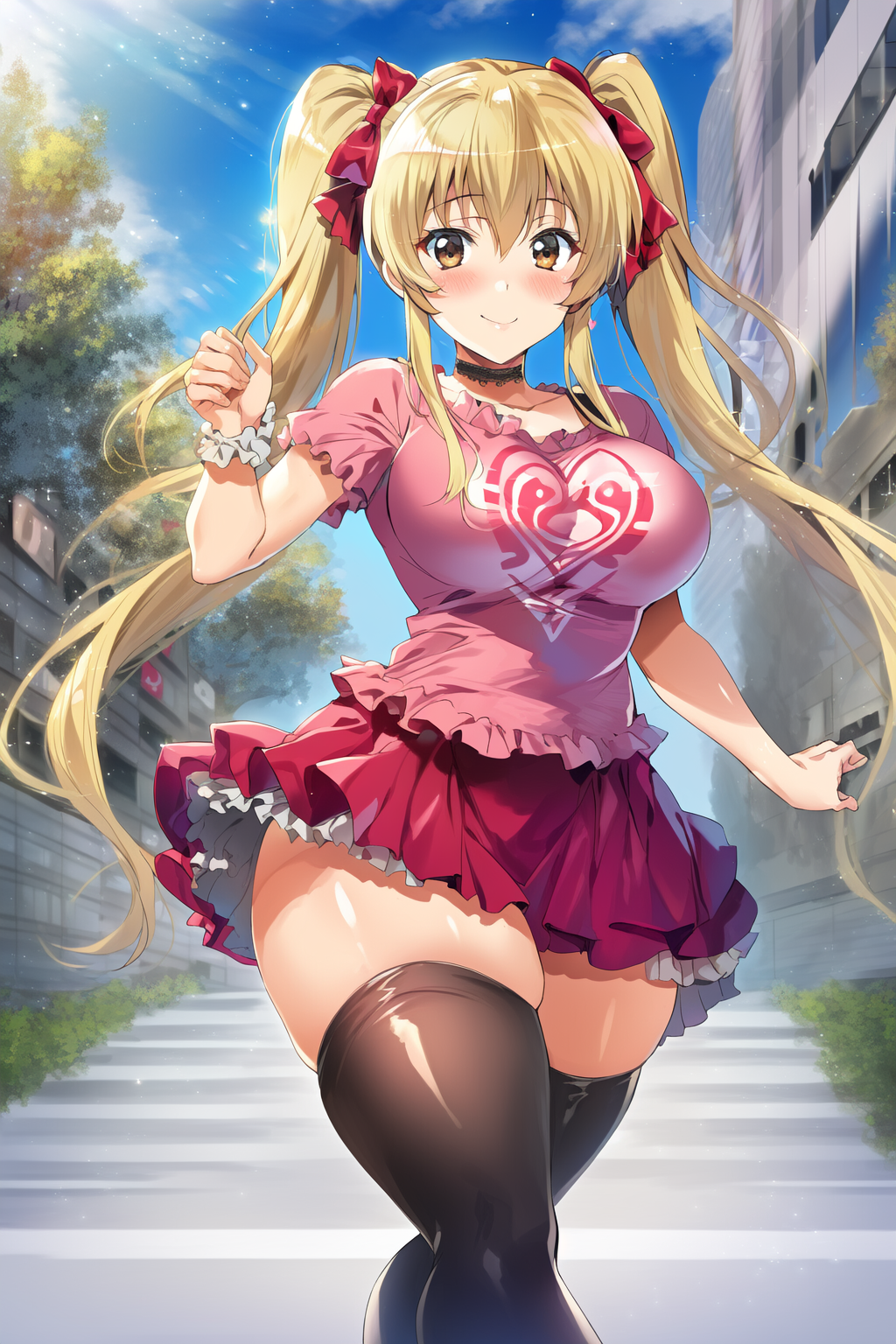 ロングツインテちゃんと街へお出かけ