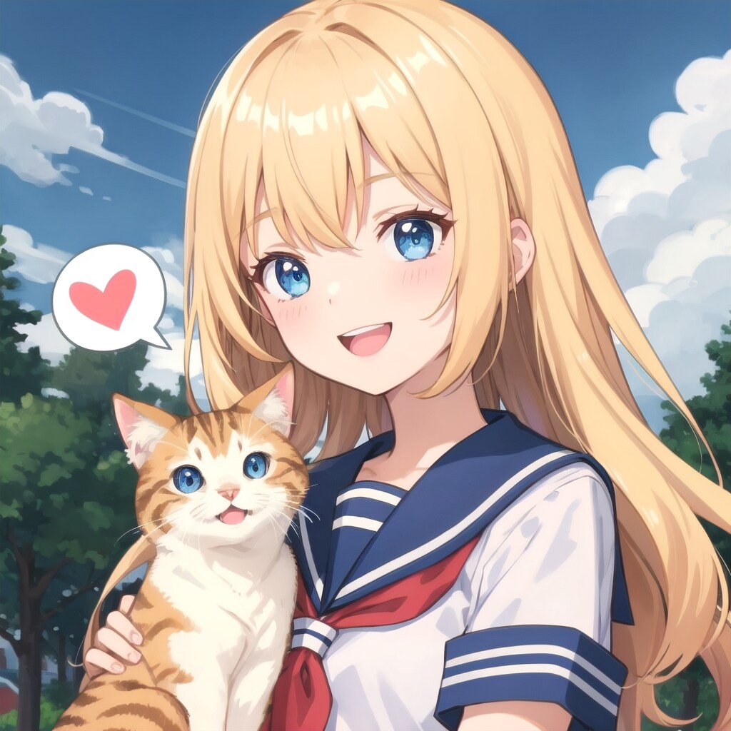 V4Bちゃん with cat