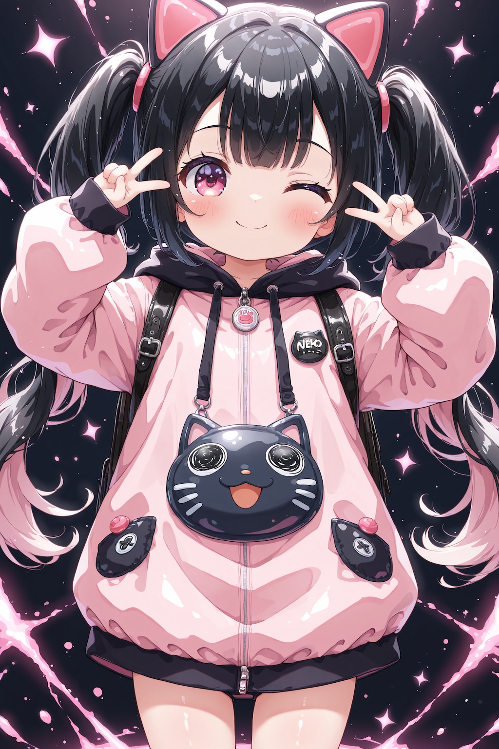 ねこ耳パーカー