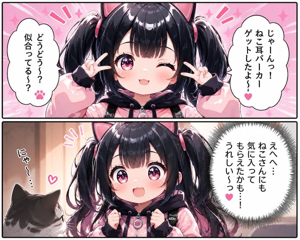 ねこ耳パーカー
